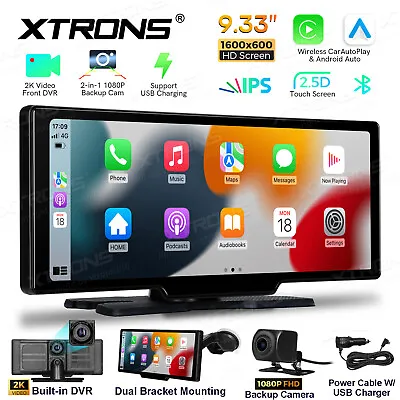 XTRONS Portable 9.33inch IPS Car Stereo With Wireless CarPlay Android Auto AUX • $129.99