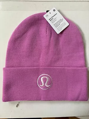 New With Tag Lululemon Warm Revelation Beanie Dhalia Mauve/Meadow Pink Wool L/XL • $29.99