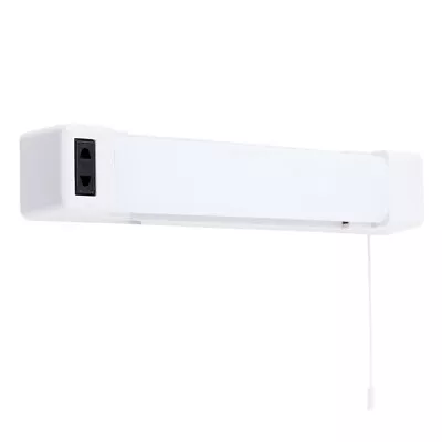 LED 6W Bathroom Shaver Socket Mirror Wall Light Pull Cord White Finish Lighting • £19.99