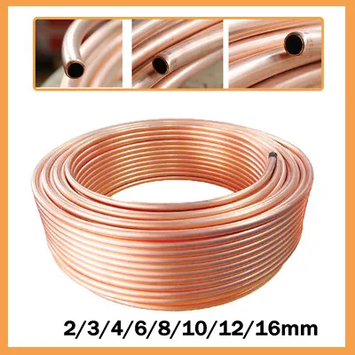 Copper Refrigeration Tube Coil 2mm-19mm Gas Water Lpg Oil Plumbing Conditioning • $4.04