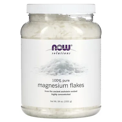 Now Foods Solutions Magnesium Flakes 100 Pure 54 Oz 1531 G Not Tested On Animals • $21.15