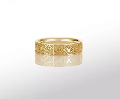 Kingdom Hearts Monogram 925 Silver Ring 18K Yellow Gold Plated Figure Japan Size • $304.99