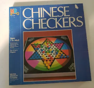 $10 • Buy Vintage Milton Bradley MB Chinese Checkers Board Game 1987
