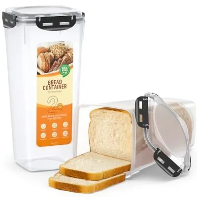 TIME4DEALS Bread Box Pack Of 2 Bread Container - Fresh Bread Storage Container • $40.11