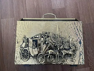 Brass Plated Magazine Rack Horse And Carriage • £9