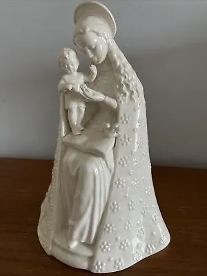 Rare And Beautiful White Hummel Of Flower Madonna With Child 9  Tall • $45