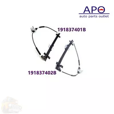 H-Q Front Manual Window Regulator Set For VW Golf Jetta 191837401B 191837402B • $18.88