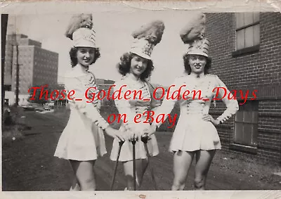 1940's-50's High School Majorettes With Batons - South Charleston WV Photo • $30