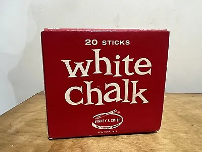 Vintage Binney & Smith White Chalk In Red Box 1950’s Retro Crayola Movie Prop • $6.99