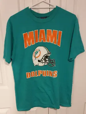 Miami Dolphins NFL Vintage Single Stitch Top Heavy Made In Australia TShirt Sz M • £22.50