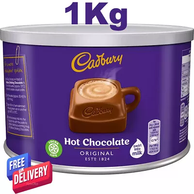 1Kg Cadbury Hot Drinking Chocolate  Tub • £10.95