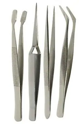 Model Expo Tools - 4 Pc. Stainless Steel Tweezer Set • $11.99