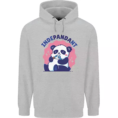 Indepandant Funny Independent Panda Bear Mens 80% Cotton Hoodie • £24.99