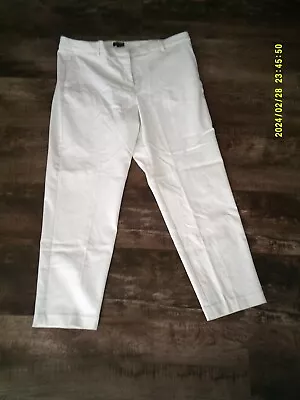 J.JILL  Wearever Collection  NWOT Size 16 Refined Woven Trousers White Ret: $99 • $17.50