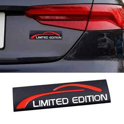 $5.10 • Buy 3D Black Metal Sticker Chrome Limited Edition Emblem Badge Decal Car Accessories