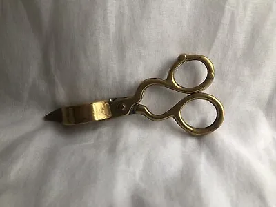 £15 • Buy Antique Brass Wick Trimmer Candle Snuffer Scissors