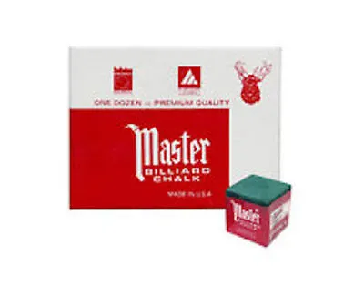 Master FOREST Pool Billiard Cue Q Stick Chalk Doz. Box 12-Pack 1 Dozen 12 Ct. • $9.89