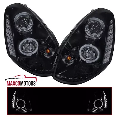 Smoke Projector Headlights Fits 2005-2006 Infiniti G35 4Dr LED Halo Left+Right • $228.49