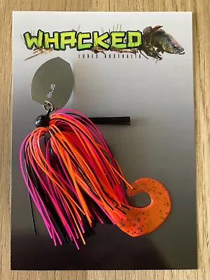 WHACKED LURES AUST ~ 1/4oz Weedless Football Head CHATTERBAIT ~ CANDY ORANGE • $10.99