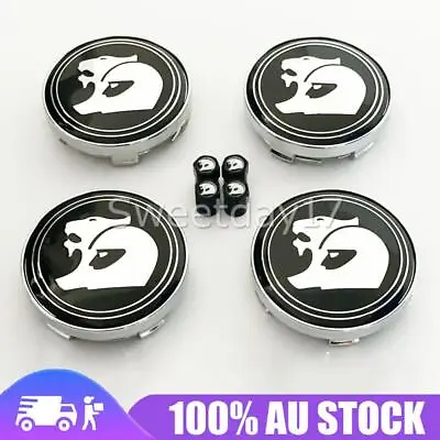 HSV WheeI Centre Caps 60 Mm X4 Black/Silver VT VY VZ VE VF GTS R8 Commodore BV • $29.95