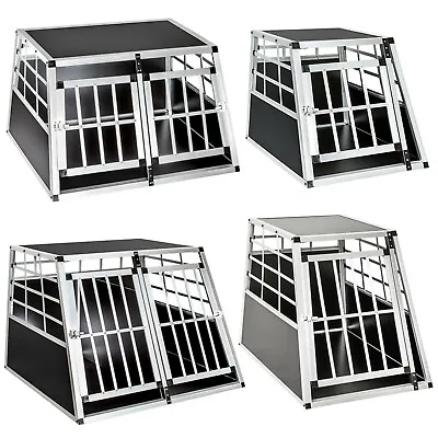 Dog Pet Transport Transportation Aluminium Carrier Box Cages Crate Car Travel  • £116.99