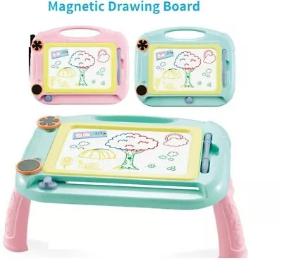 Magnetic Drawing Board Toy For Kids Large Doodle Writing Painting Sketch Pad Pen • £9.29