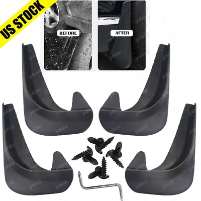 Set Of 4 Black Splash Guard Mud Flaps Car Parts Accessories For Toyota Protector • $14.93
