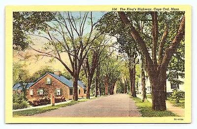 Vintage 1930s Cape Cod Massachusetts MA Kings Highway Yarmouthport Postcard D23 • $5.95