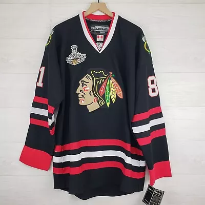 Reebok CCM Chicago Blackhawks # 81 Marian Hossa NHL Hockey Jersey Men's Size 50 • $199