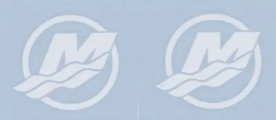 2x  MERCURY MARINE 4  White Decals  Stickers   Boats  Trailer  Window  Decal • $6.98