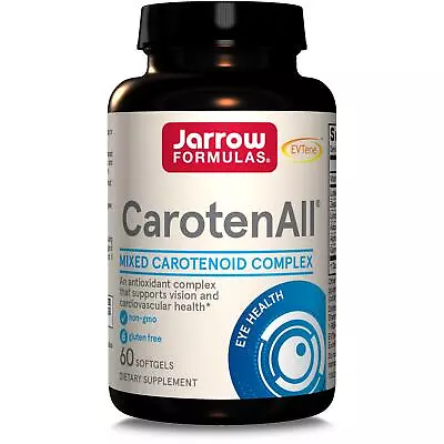 Jarrow Formulas CarotenAll 60 Softgels Carotenoids Heart And Vision Health • £25.95