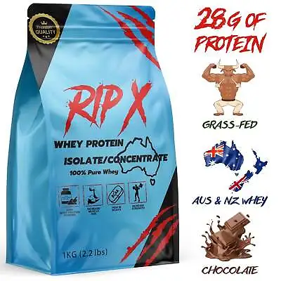 Whey Protein Concentrate / Isolate Powder CHOCOLATE WPI WPC Grass-Fed • $59.95