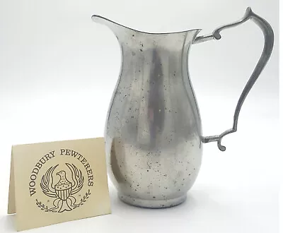 $16 • Buy VTG Woodbury Pewter Pitcher Vase Hand Crafted Rustic Farmhouse Colonial  6.75 