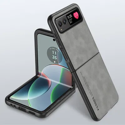 For Motorola Razr 2023 Luxury Shockproof Business Retro Leather Case Cover • $9.98