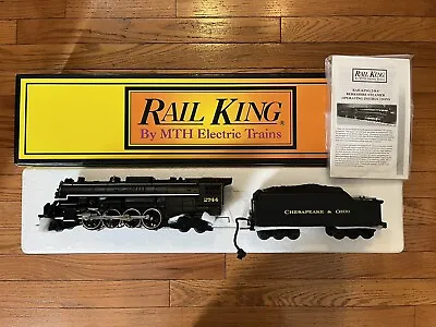 + MTH O RailKing Chesapeake & Ohio 2-8-4 Berkshire Steam Engine PS.1 30-1128-1 • $295