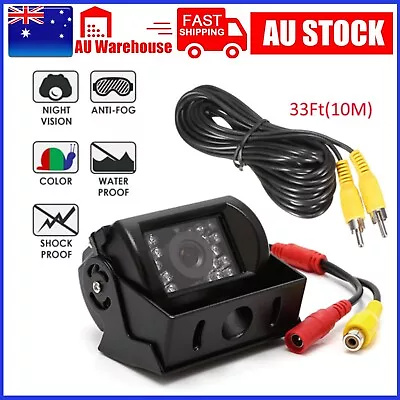 10m Cable Car Truck Reverse Camera 18IR CCD Rear View Reversing For Bus Trailer • $29.99