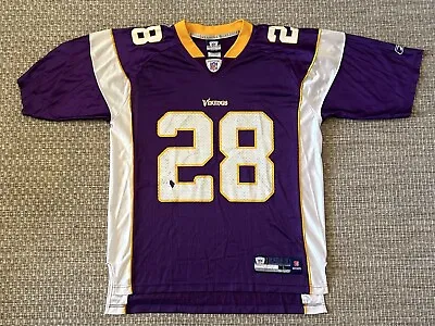 Reebok Minnesota Vikings Adrian Peterson Football Jersey Men's Large Purple NFL • $14.99