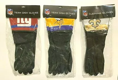 Nfl Dish Cleaning Gardening Long Latex Gloves Choose Your Team • $7.99