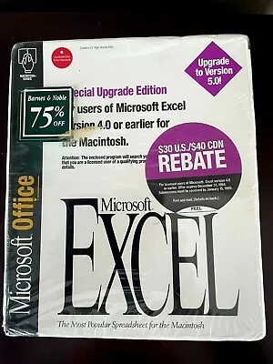 Vintage Microsoft Word 5.0 Software For Apple Macintosh Mac Sealed NEW • $139.95