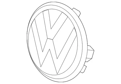 Genuine Volkswagen Emblem 3CM-853-601-F-DPJ • $245.68