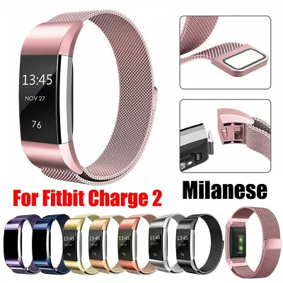 $10.99 • Buy Milanese Replacement Band Metal Stainless Steel Magnet Fit Fitbit Charge 2 Strap
