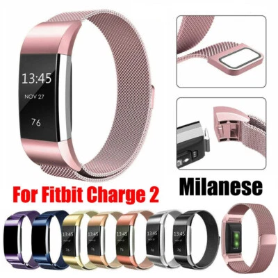 $10.44 • Buy Milanese Replacement Band Metal Stainless Steel Magnet Fit Fitbit Charge 2 Strap