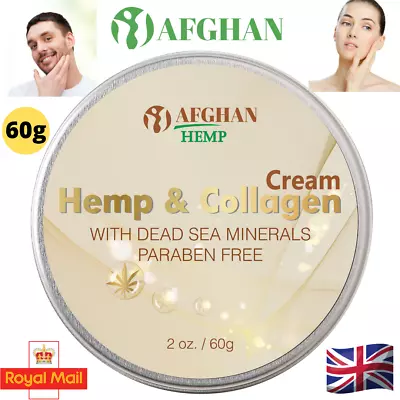 Afghan Hemp Collagen Face Cream Anti Wrinkle Aging Skin Retinol Hyaluronic Acid • £4.99