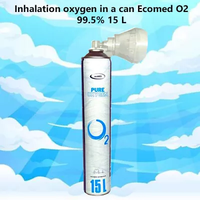 £13.99 • Buy Inhalation Oxygen In A Can Ecomed O2 99.5% 15 L FREE DELIVERY