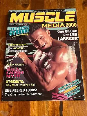 MUSCLE MEDIA Bodybuilding PREMIERE Magazine LEE LABRADA Spring 1992 • $33.99