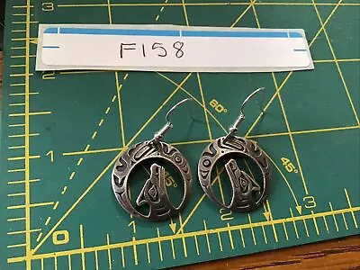 Northwest  Coast Design Metal Arts Group MAG Sterling 925 Wolf Coyote Earrings • $69.99