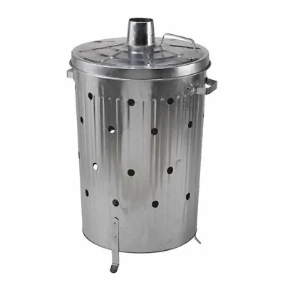 75l Garden Incinerator Brasier Galvanised Waste Wood Leaf Burner Bin • £24.99