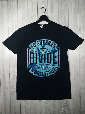 Gildan Ed Sheeran Divide 2019 World Tour Black T-Shirt Size Medium • £11.99