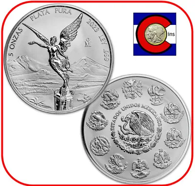 2023 Mexico REVERSE Proof Silver Libertad 5 Oz Coin In Mint Capsule • $449.95