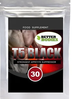 T5 Black Strong Weight Loss Slimming Capsules Diet Pills Appetite Suppressant UK • $19.68